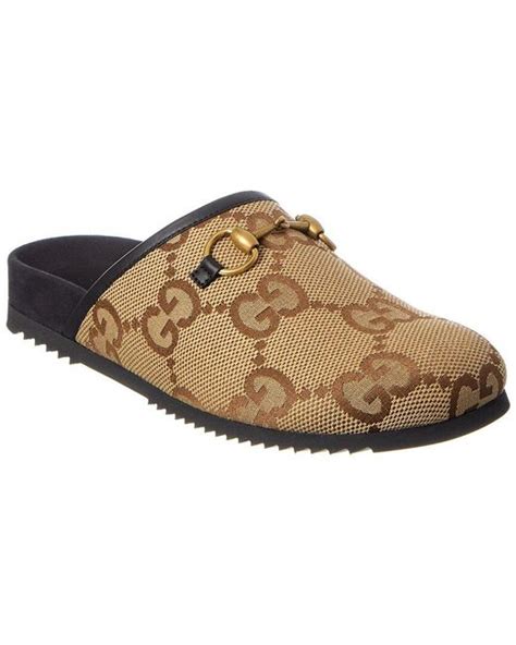 gucci canvas slippers|gucci slippers for men price.